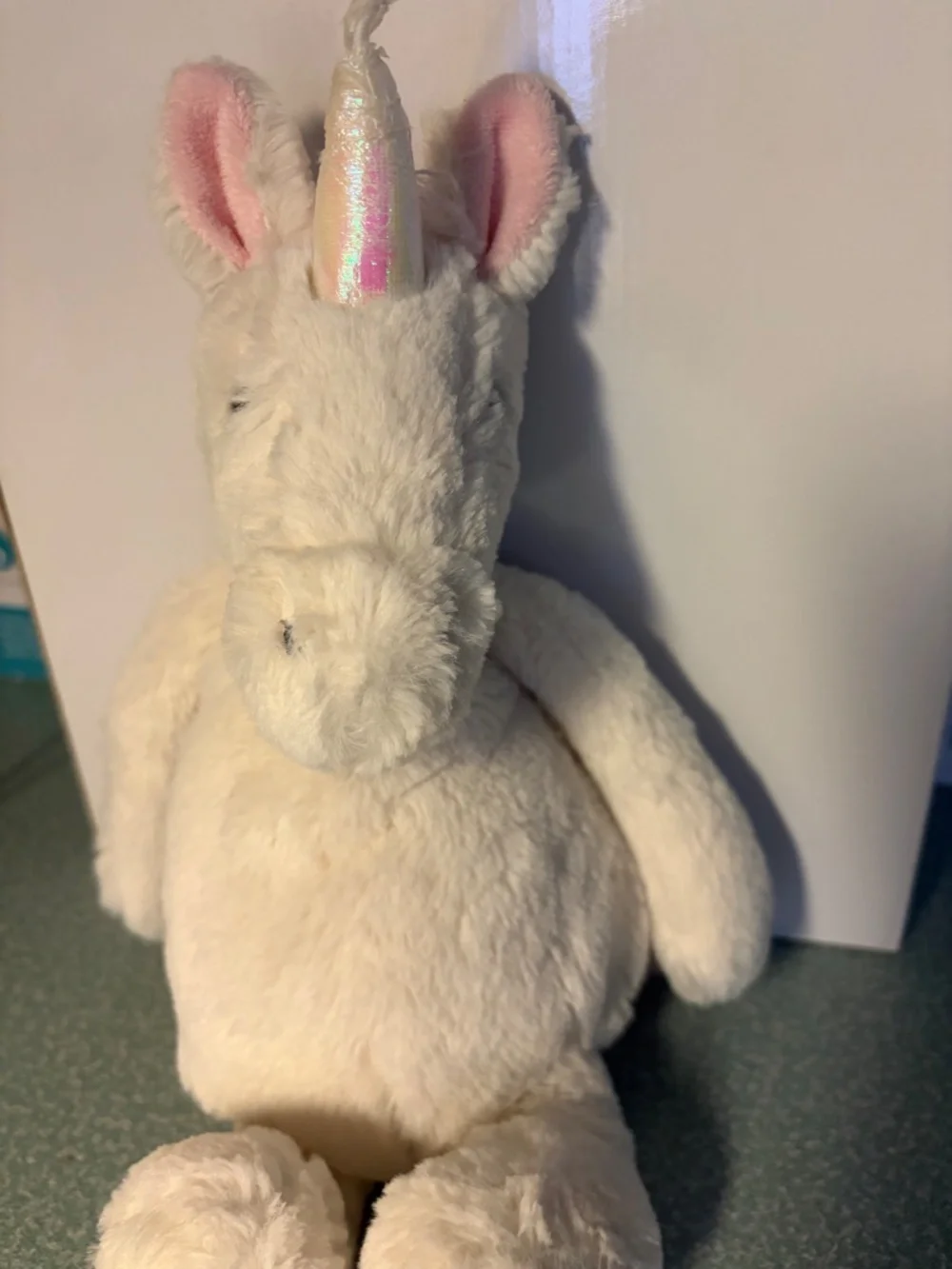 Jellycat medium Bashful Unicorn plush white pink